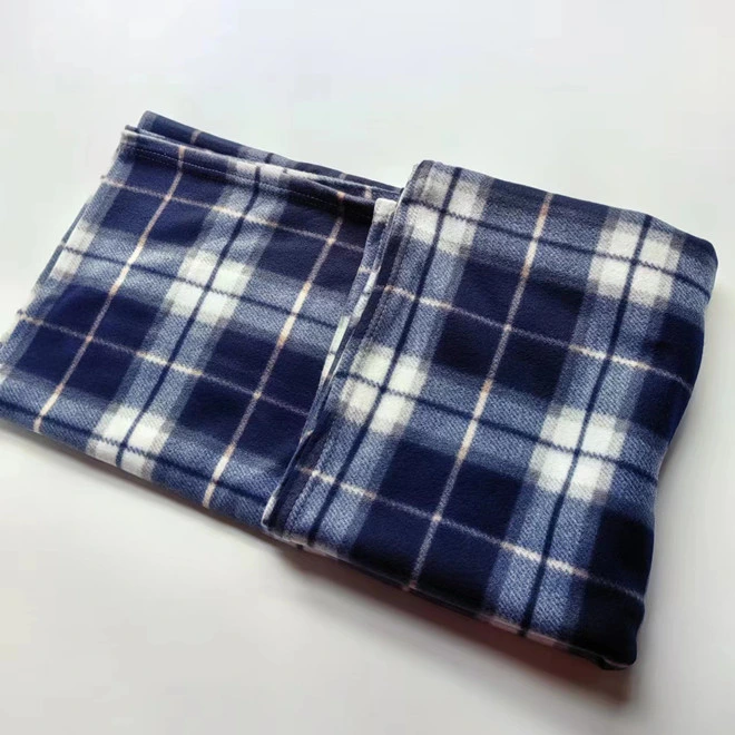 Soft Polar Fleece Blanket Throw Flannel Pet Picnic Rug Polyester Plaid Print