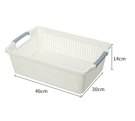 Multi-Use Large Capacity Storage Bin for Kitchen Accessories Junk Shelves Plastic Hollow out Food Storage Organizer Basket